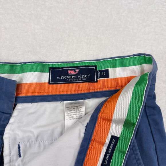Vineyard Vines Breaker Shorts Mens Size 32 Blue Irish Clover St Pattys Preppy - Picture 5 of 9